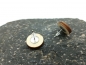 Preview: Fliege 3D Holz Scheiben Ohrstecker